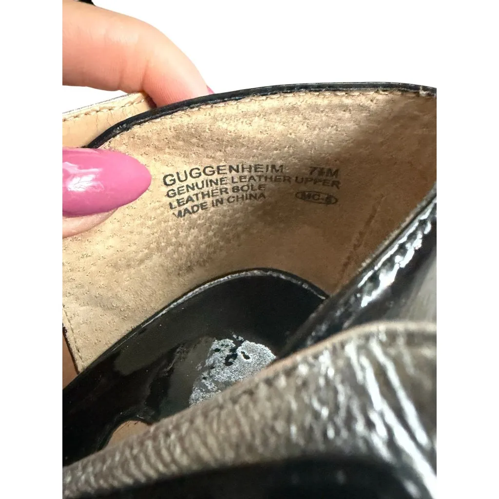 OH DEER Guggenheim Black Patent Leather Heels Size 7.5 - Image 9