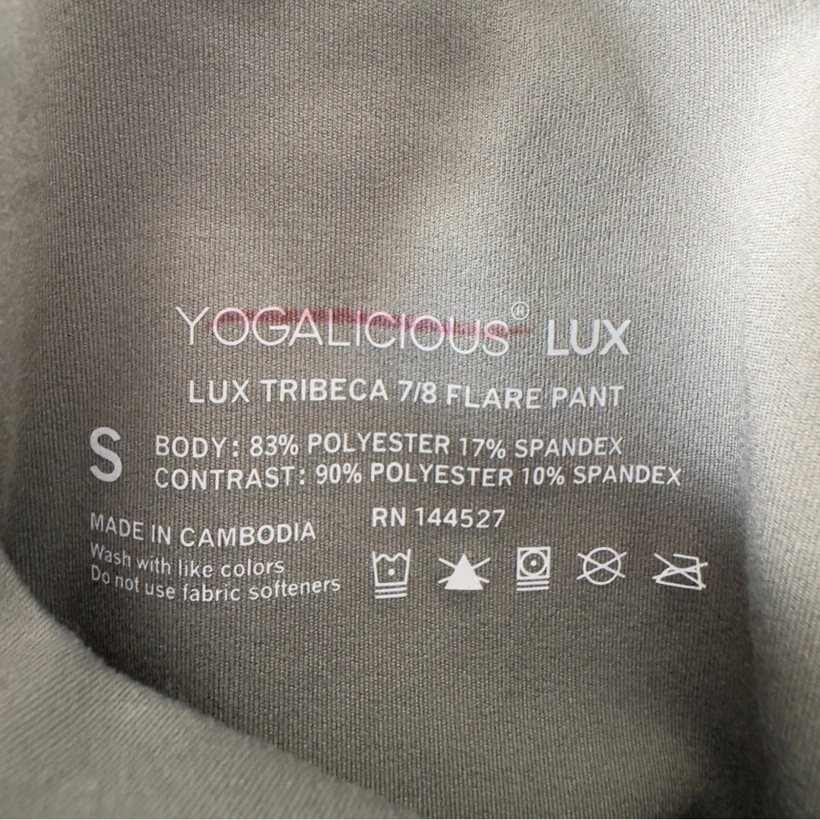 Yogalicious Lux Tribeca 7/8 Flare Pants in Mulled Basil stretch mid waist rise S - Image 10