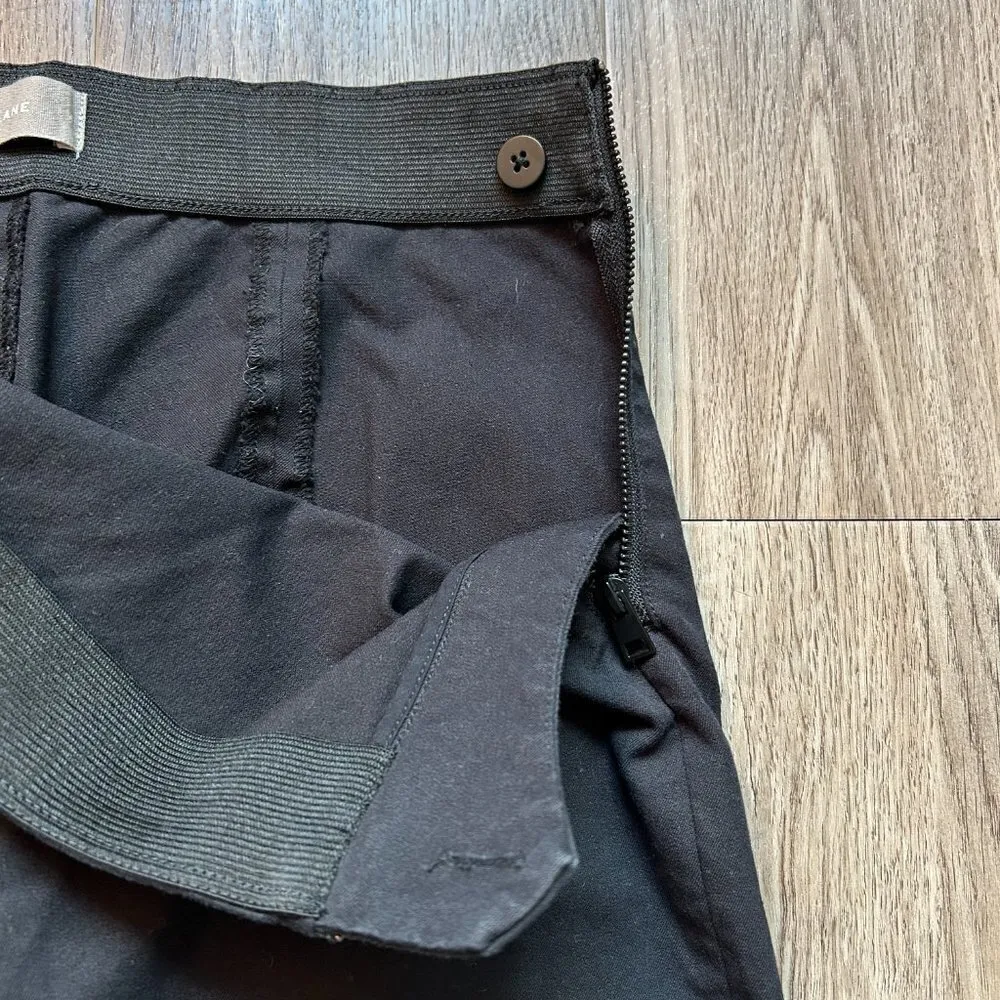 Everlane The Curvy Side-Zip Stretch Cotton Pant in Black Size 4 - Image 7