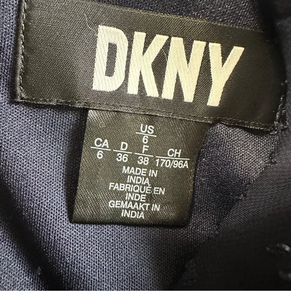 DKNY Party Floral Navy and Pink Flower Bow neck Ruffle Sheer Sleeves Mini Dress - Image 16