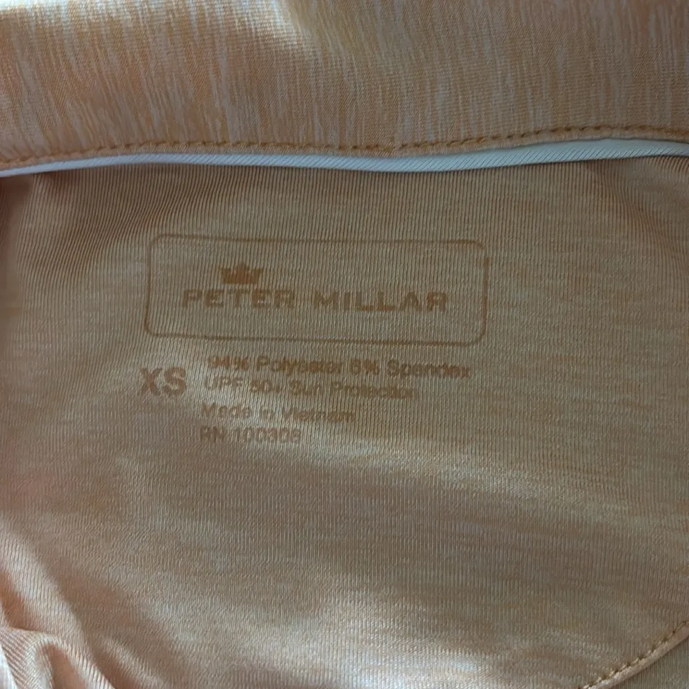 Peter Millar Peach Collared Golf Tank Top Size XS 5 Button Logo Active Shirt UPF - Image 6