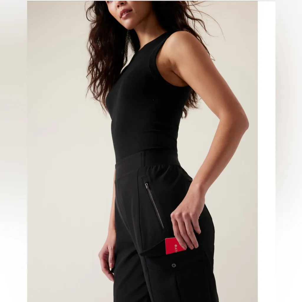 Athleta endless high rise cargo pants black 10 - Image 3