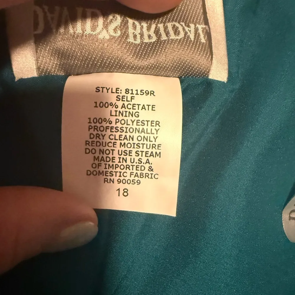 David's Bridal  Bluish Green Embellished Mini Top - Image 6