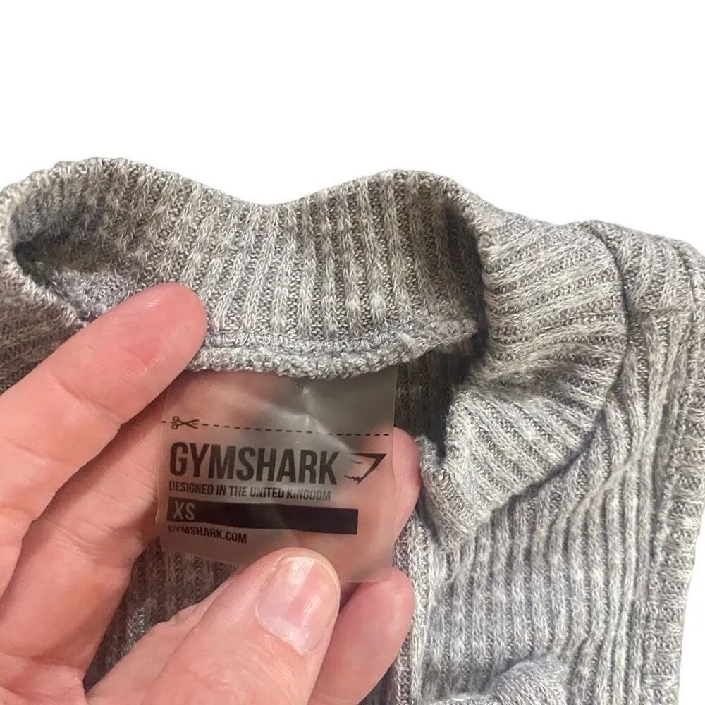 Gym shark gray ripped cropped sleeveless top XS - Image 4