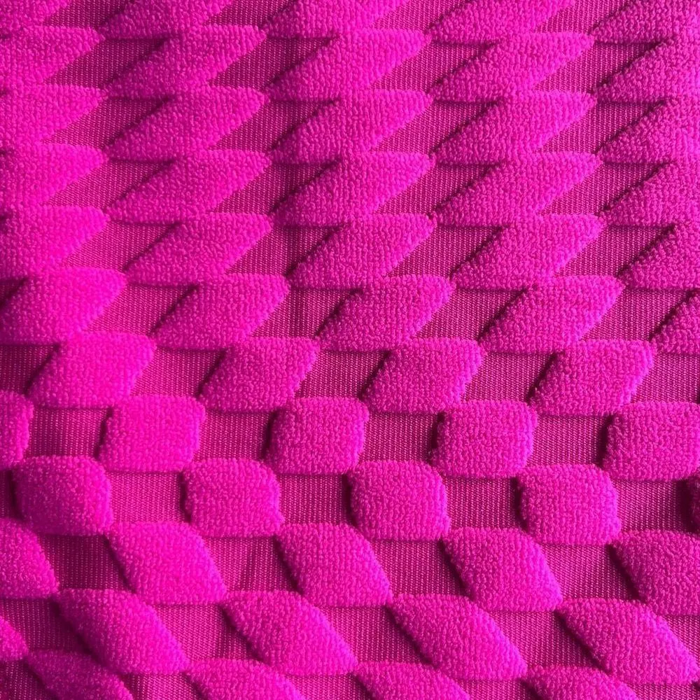 Good American 7 4X Plus String Bikini Bottom Hawaiian Pink Textured High Cut NWT - Image 3