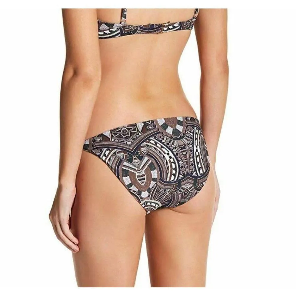 Rachel Roy Womens Textured Tribal Strappy Two Piece Bikini Set Multicolor Medium Blue - Image 7