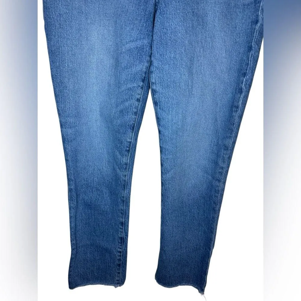Madewell The Mid-Rise Perfect Vintage Jean Raw Hem Size 28 - Image 4