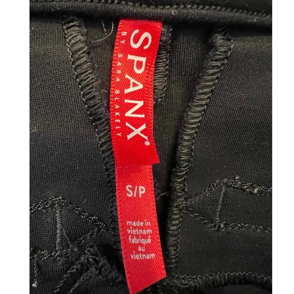 Spanx Black Pull On Ponte Pants Leggings Split Hem Size S - Image 6