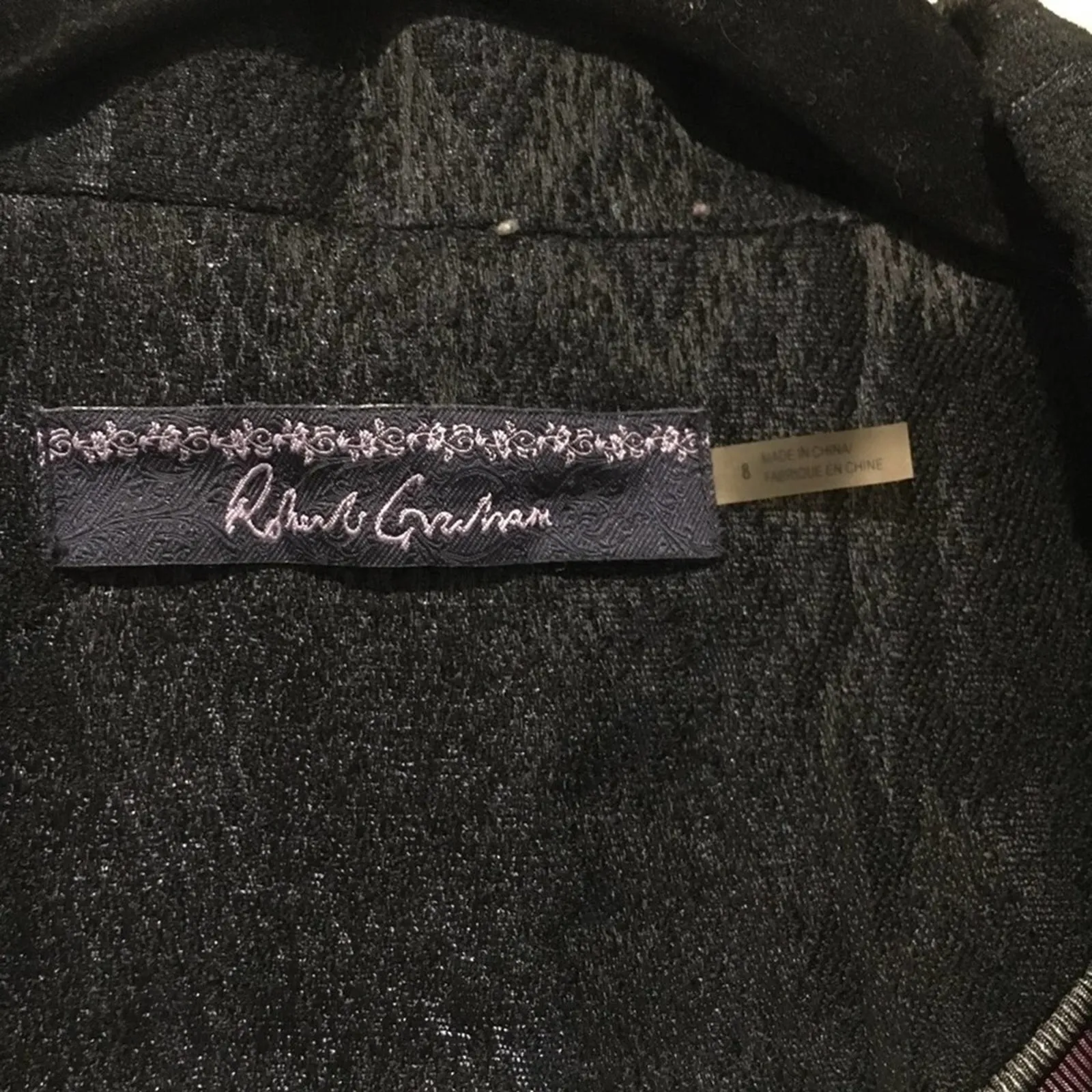 Robert Graham black blue metallic blazer 8 - Image 5