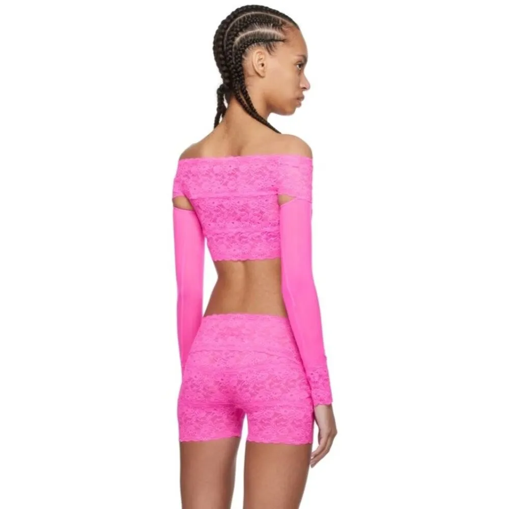 Poster Girl Davina Top in Harlot Pink XS-M New Womens Long Sleeve Cropped - Image 13