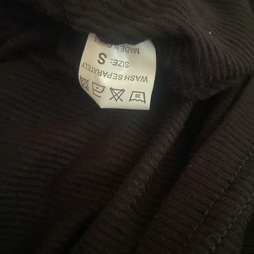 MiiVoo Black Ribbed Scrunch Side Scoop Neck Sleeveless Dress Size S - Image 6