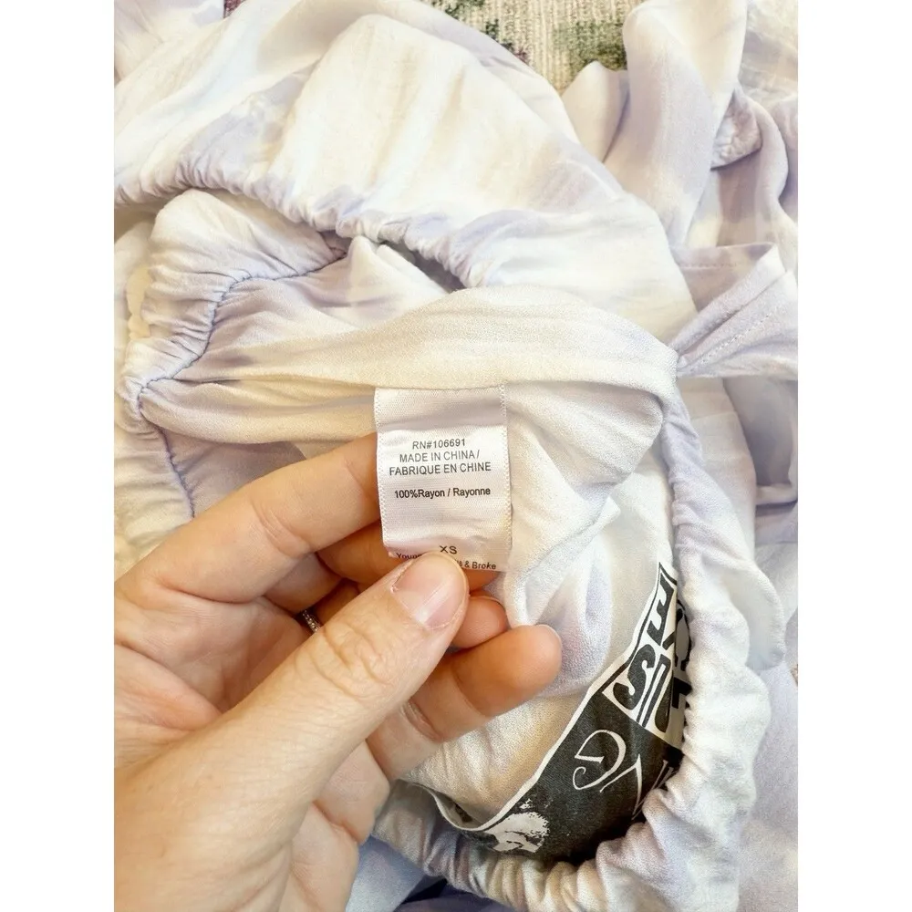 Young Fabulous & Broke Womens Maxi Dress Size XS Tie Dye Resort Vacation Purple - Image 10