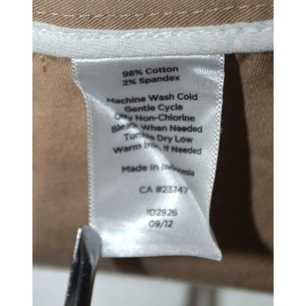 Talbots Ladies Brown Khaki Casual Bermuda Shorts Size 6 Stretch Knee Length - Image 6