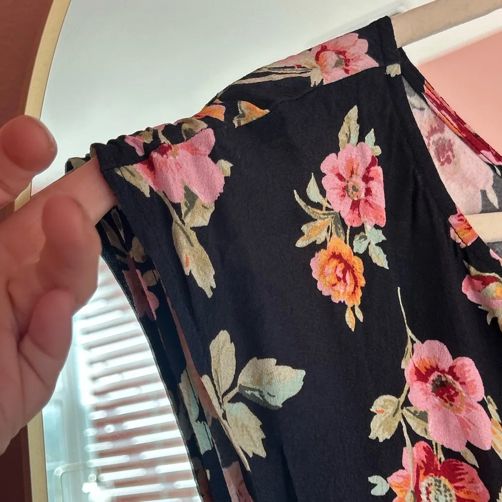 Flynn Skye floral short sleeve oversized wide leg jumpsuit with open back NWT SM - Image 10