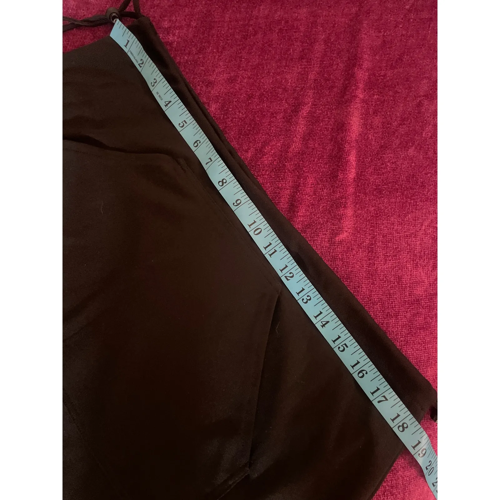 VINTAGE Y2K Younique Drawstring CYBER RAVE Mini Skirt Kangaroo Pocket large L Black Size undefined - Image 6