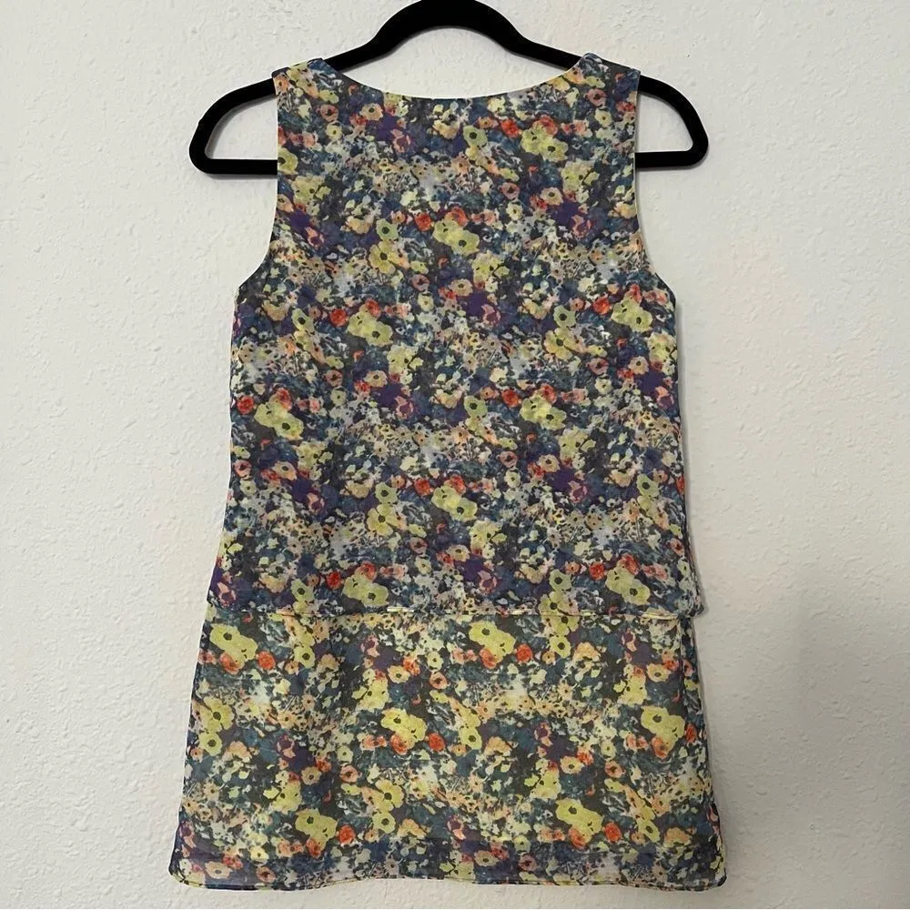 Cabi Positano Floral Print Tiered Tunic Blouse Top Size XS - Image 7