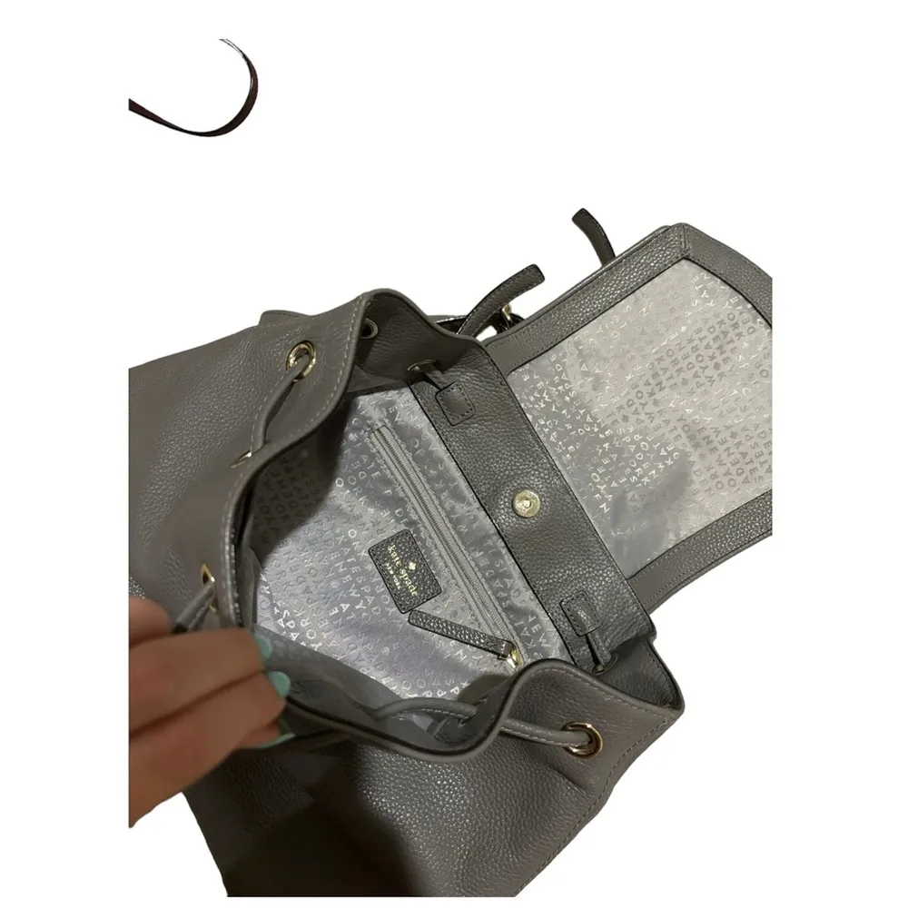 mulberry street breezy leather backpack in Haregrey - Image 4