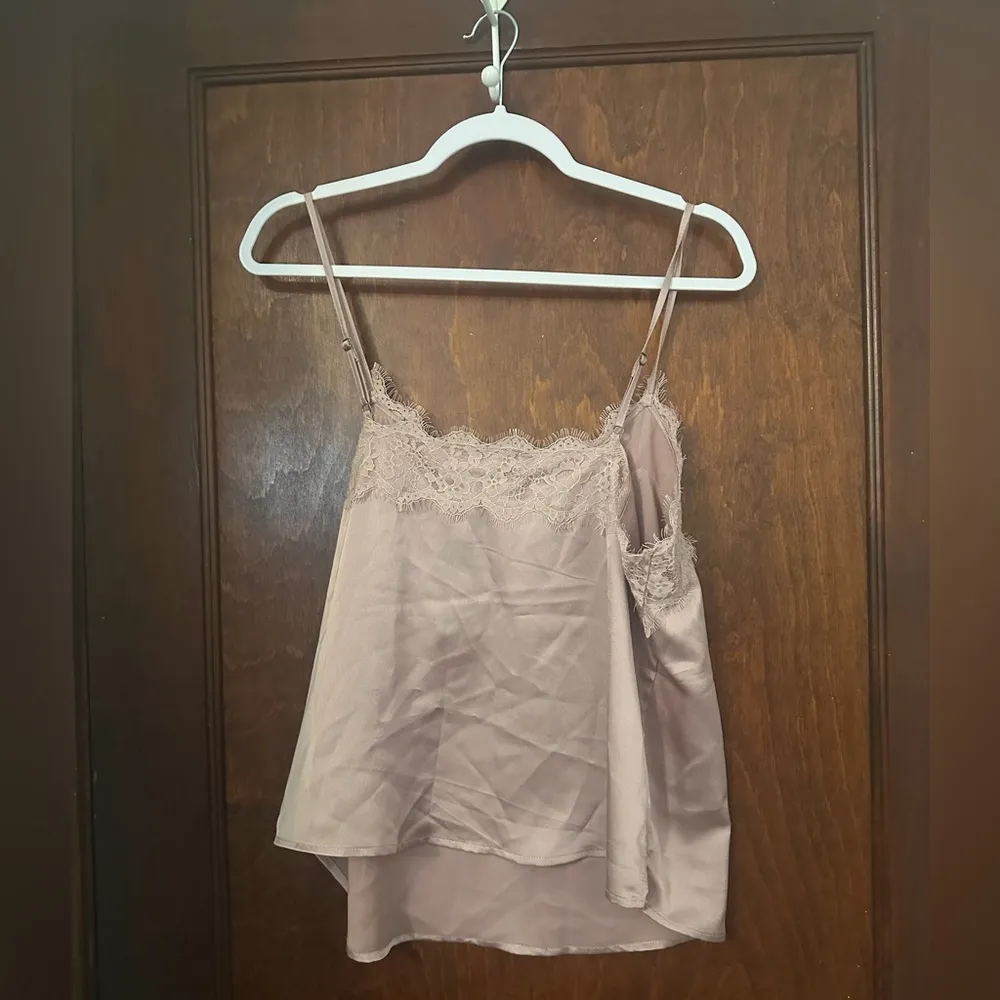 NWT Abercrombie & Fitch Blush Pink Lace-Trim Cami Size L - Image 3