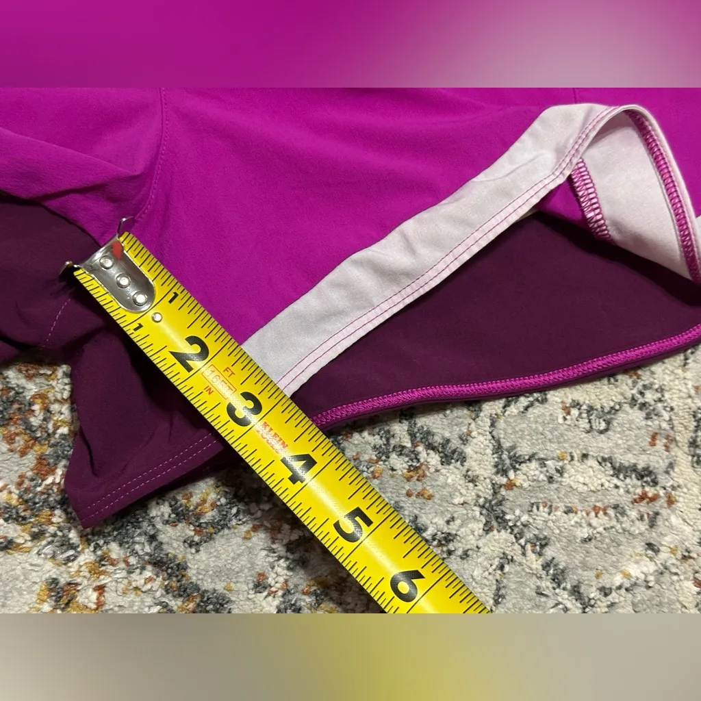 ATHLETA running free color block athletic shorts size Medium lined inside pink - Image 6