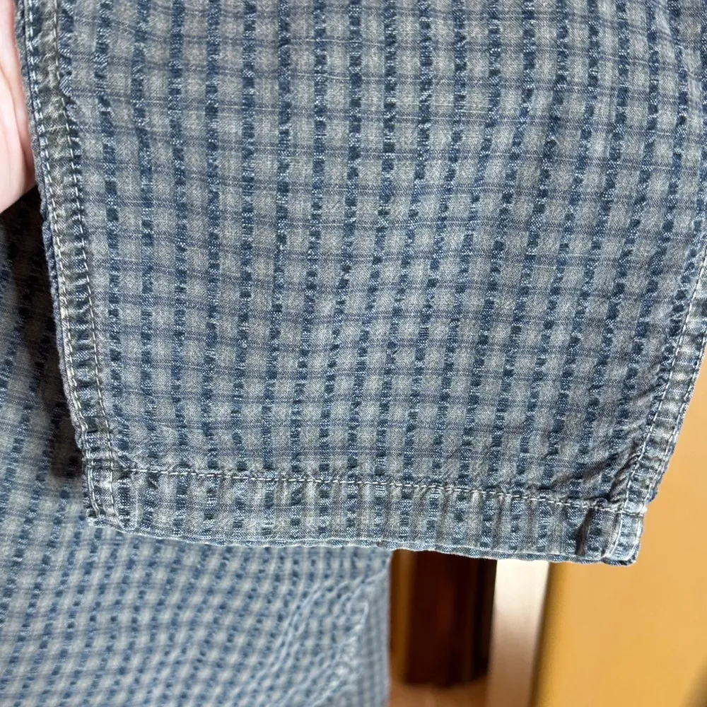 Gramicci O.G. DOBBY JAM PANT Women's Blue Checkered Pajama Pants Size Large - Image 9