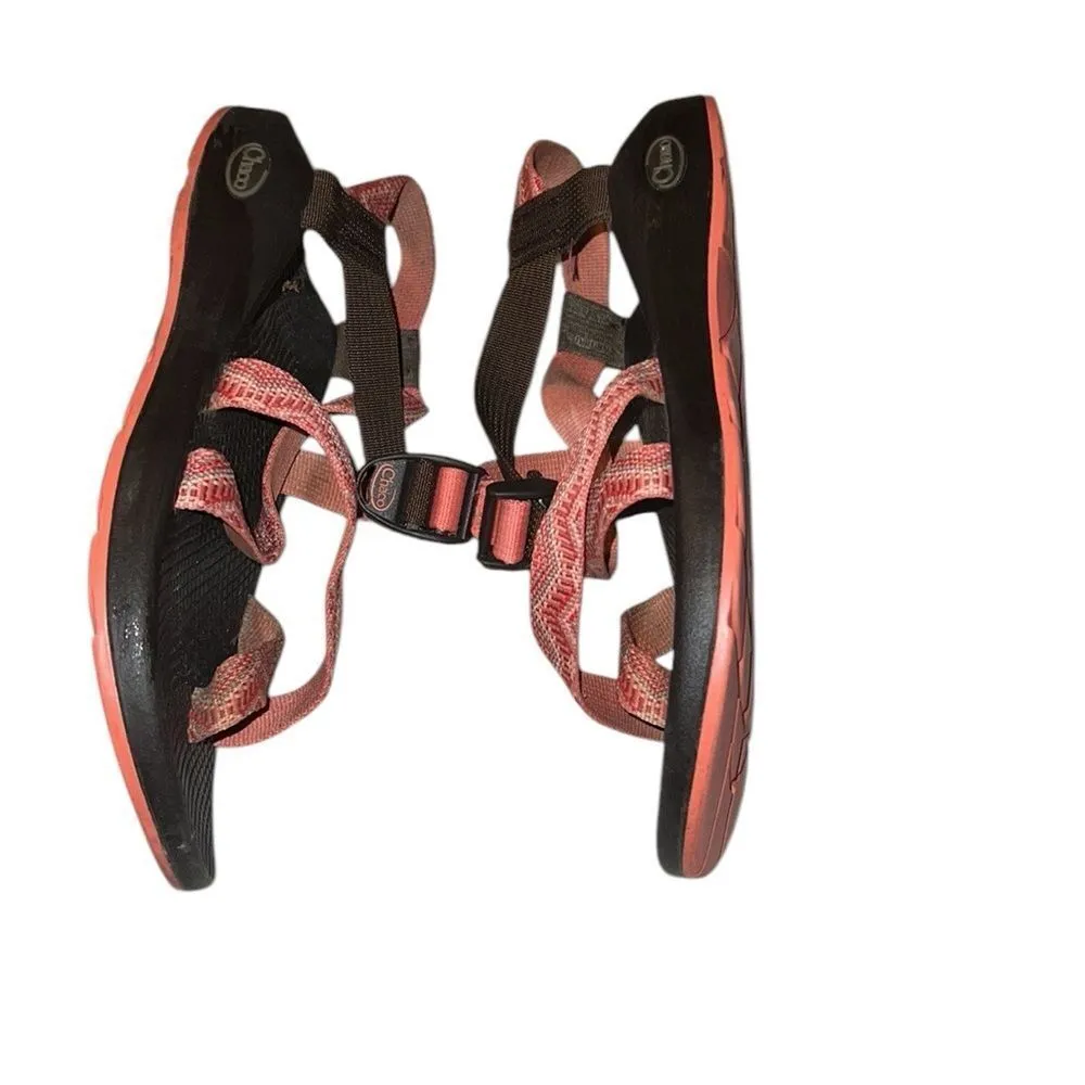 Chaco Orange and Brown Strappy Sandals Size 9 - Image 7