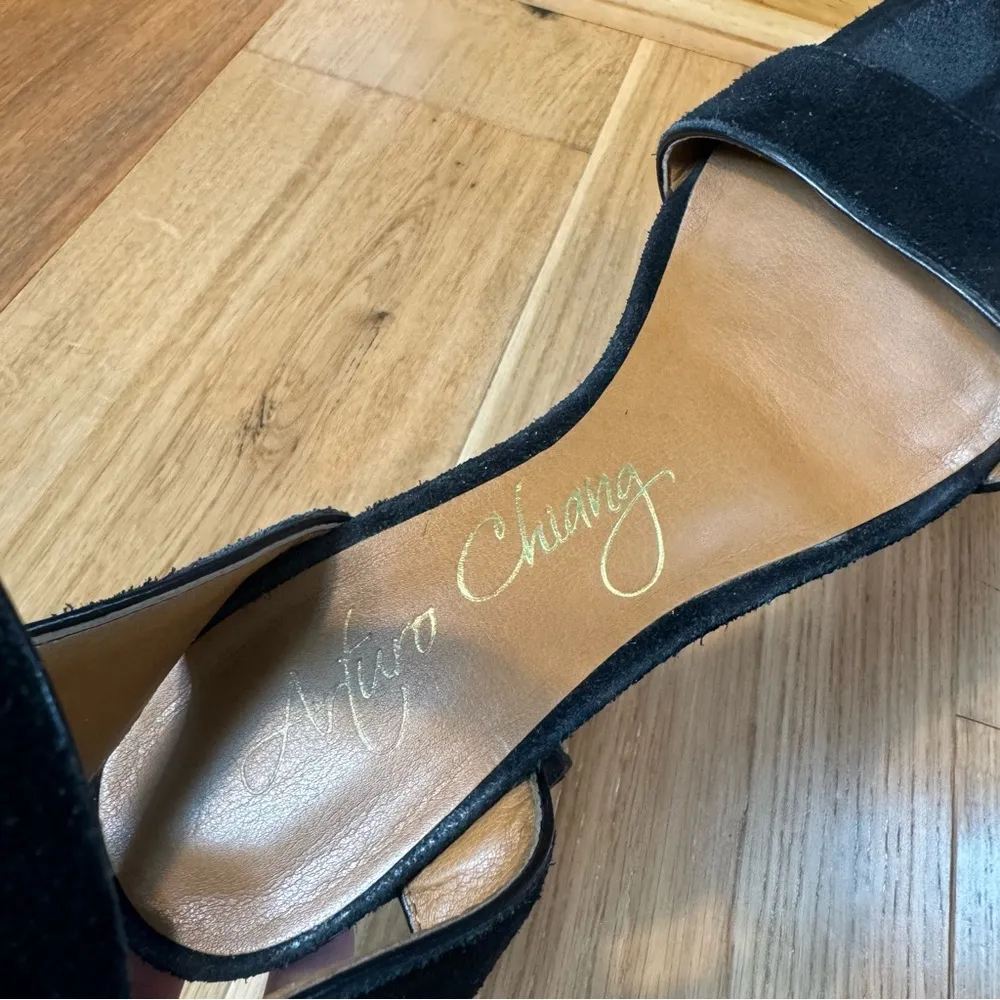 Arturo Chiang Hannan Black Block Heeled Sandals Size 8 - Image 12