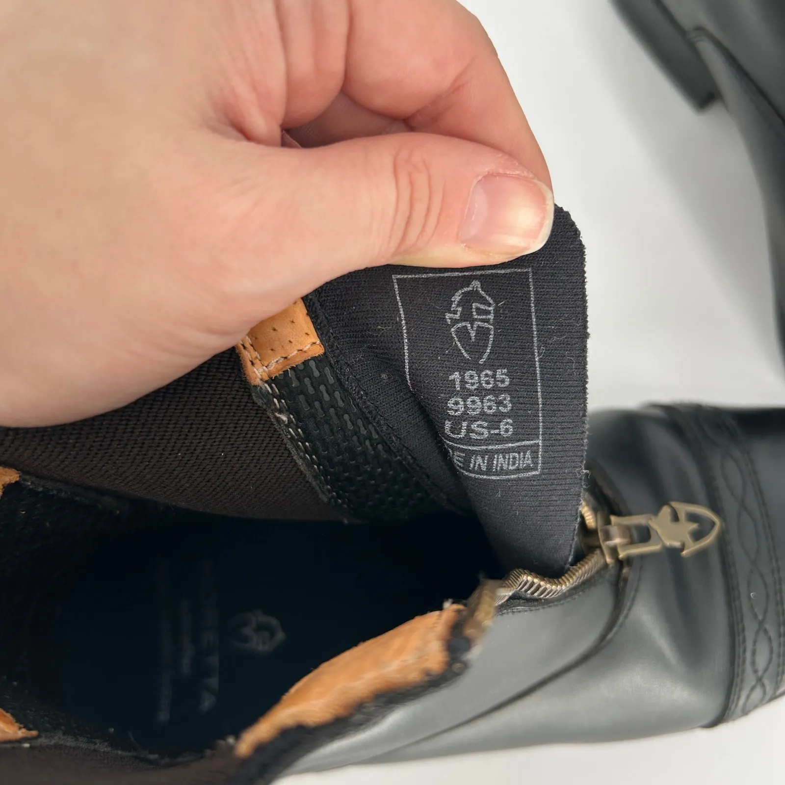 SHIRES MORETTA Clio Riding Boots Womens 6 Black Faux Leather Paddock Equestrian - Image 7