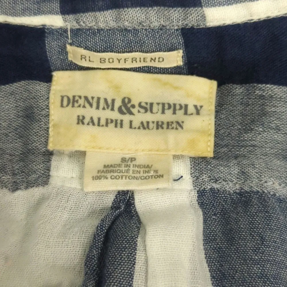 Denim & Supply Ralph Lauren‎ Blue Buffalo Plaid Cotton Button - Image 7