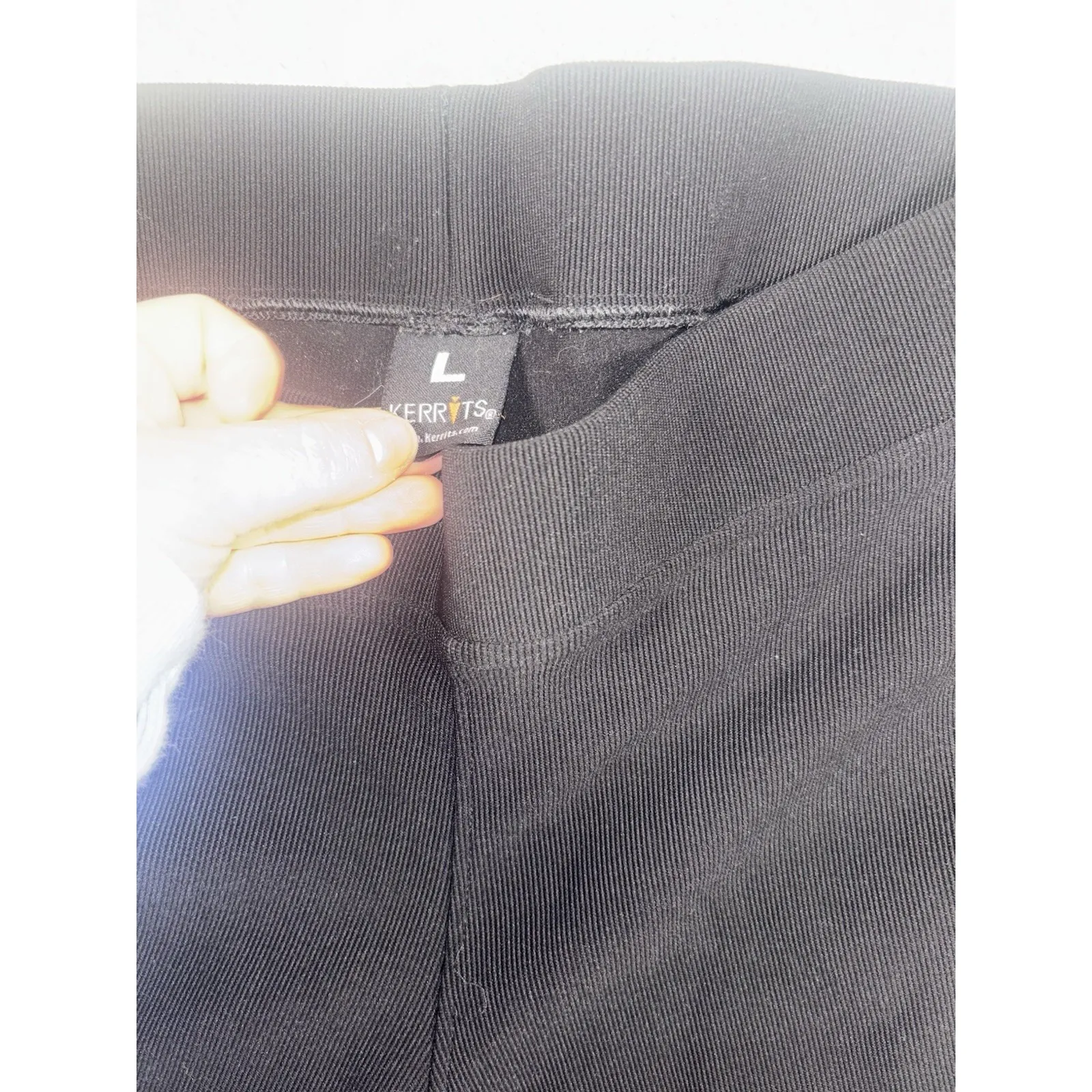 Kerrits Pants Womens Large Black Microcord Bootcut Equestrian Riding Made USA - Image 3
