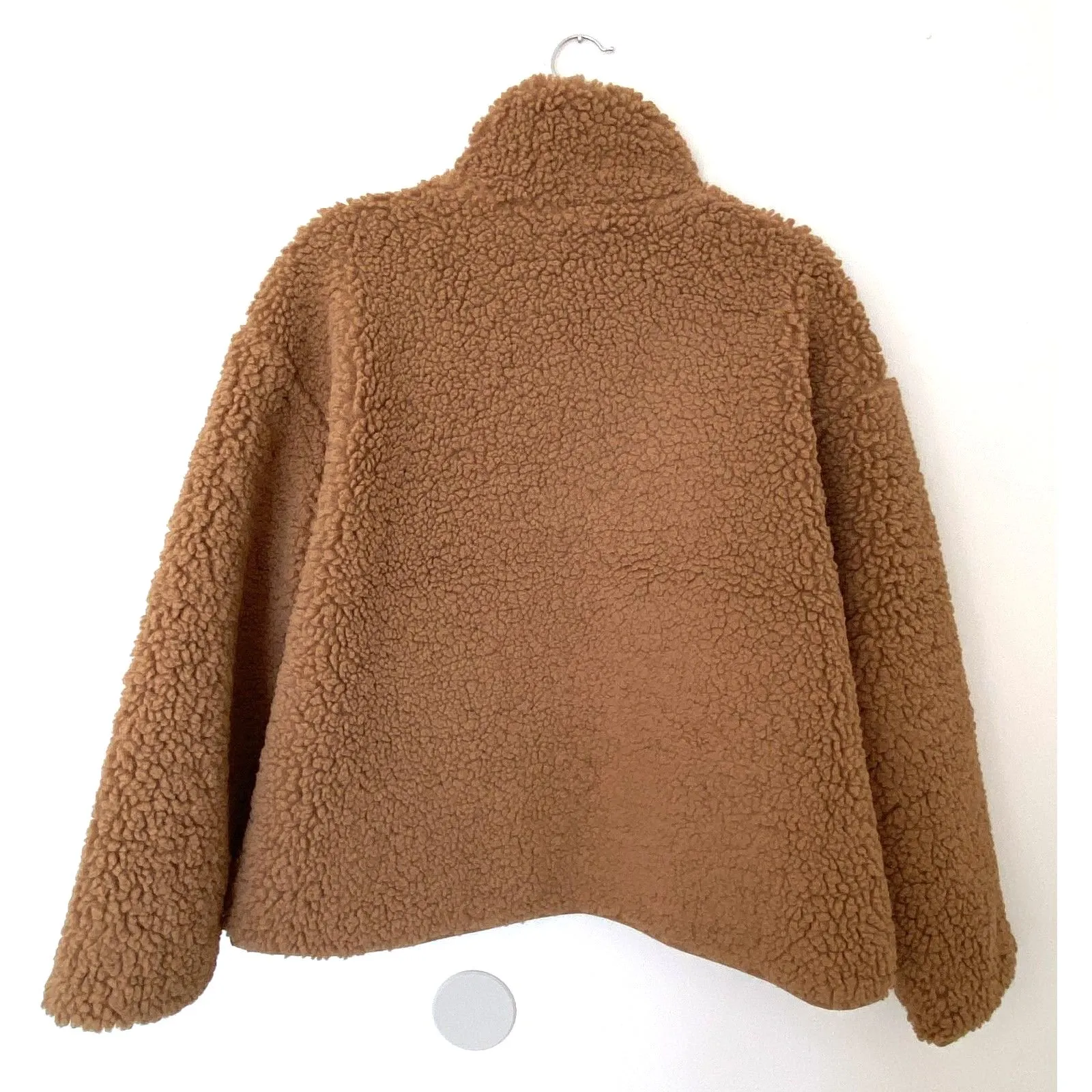Everlane The ReNew Fleece Full Zip Shearling Inspired Fleece Teddy Bear Jacket L - Image 3