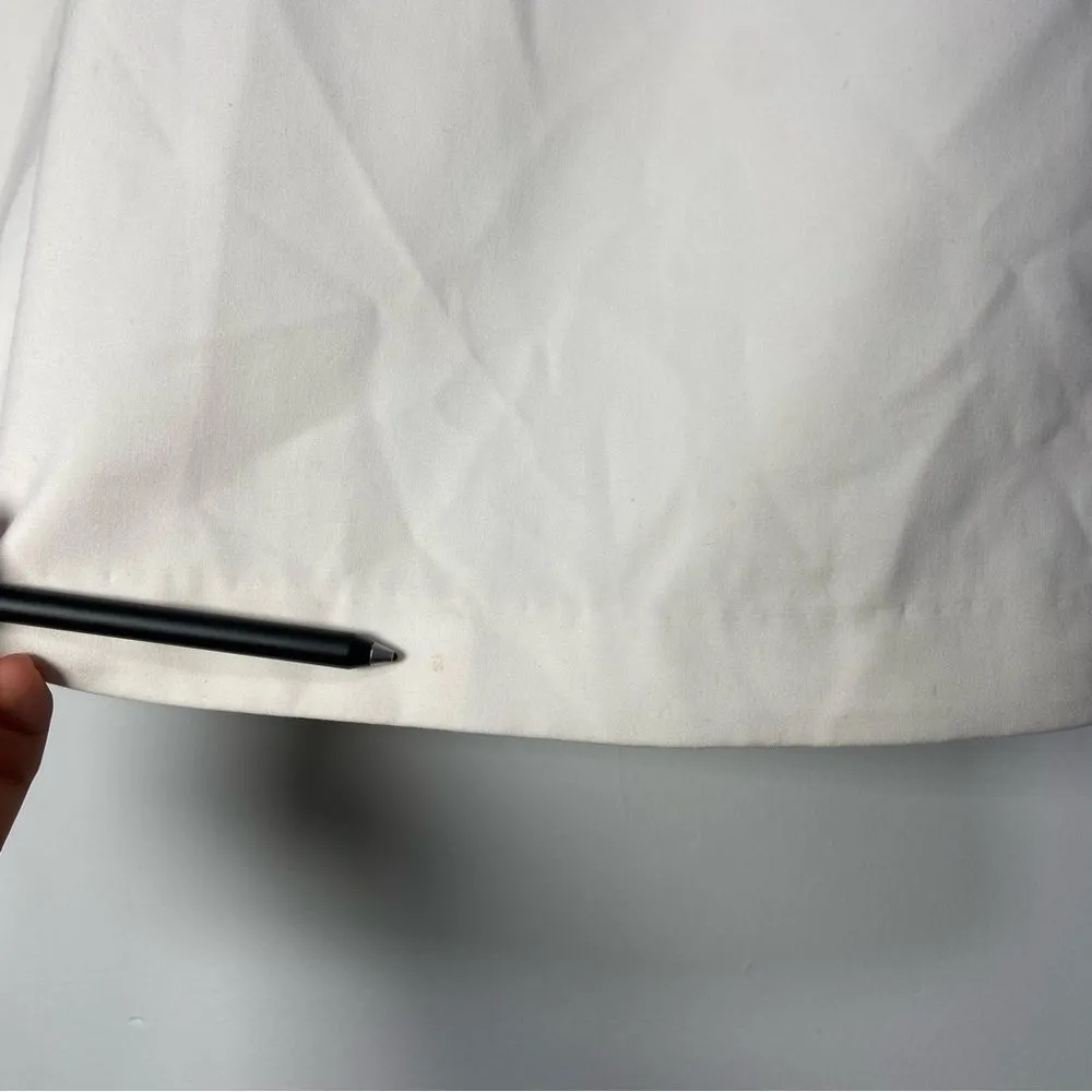 White Eyelet Lace Shift Dress Floral Sleeveless Graduate Bridal Minimal Cottage - Image 5