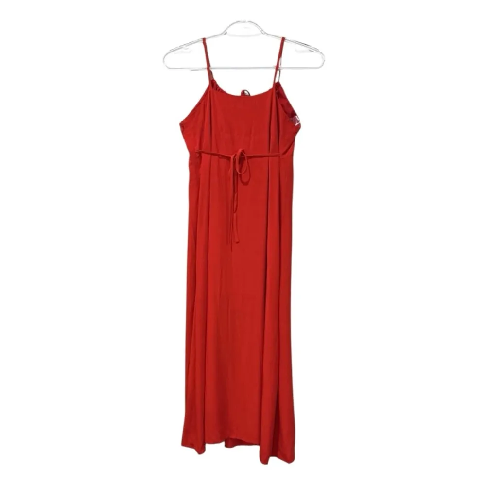 Emerson Fry Grenadine Amy Sundress Size M NWT Red Midi Dress Viscose Slit USA Size M - Image 6