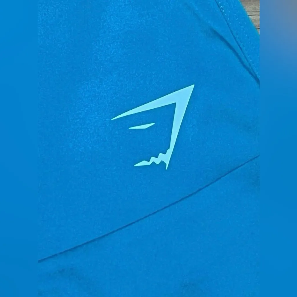 Gymshark Training Cropped Leggings Size M Teal Blue - Image 2