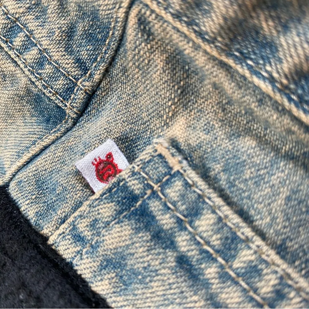 Vintage 90s/Y2K RARE Road Cat Suede And Felt Patchwork Maxi Denim Skirt Size M Size M - Image 13