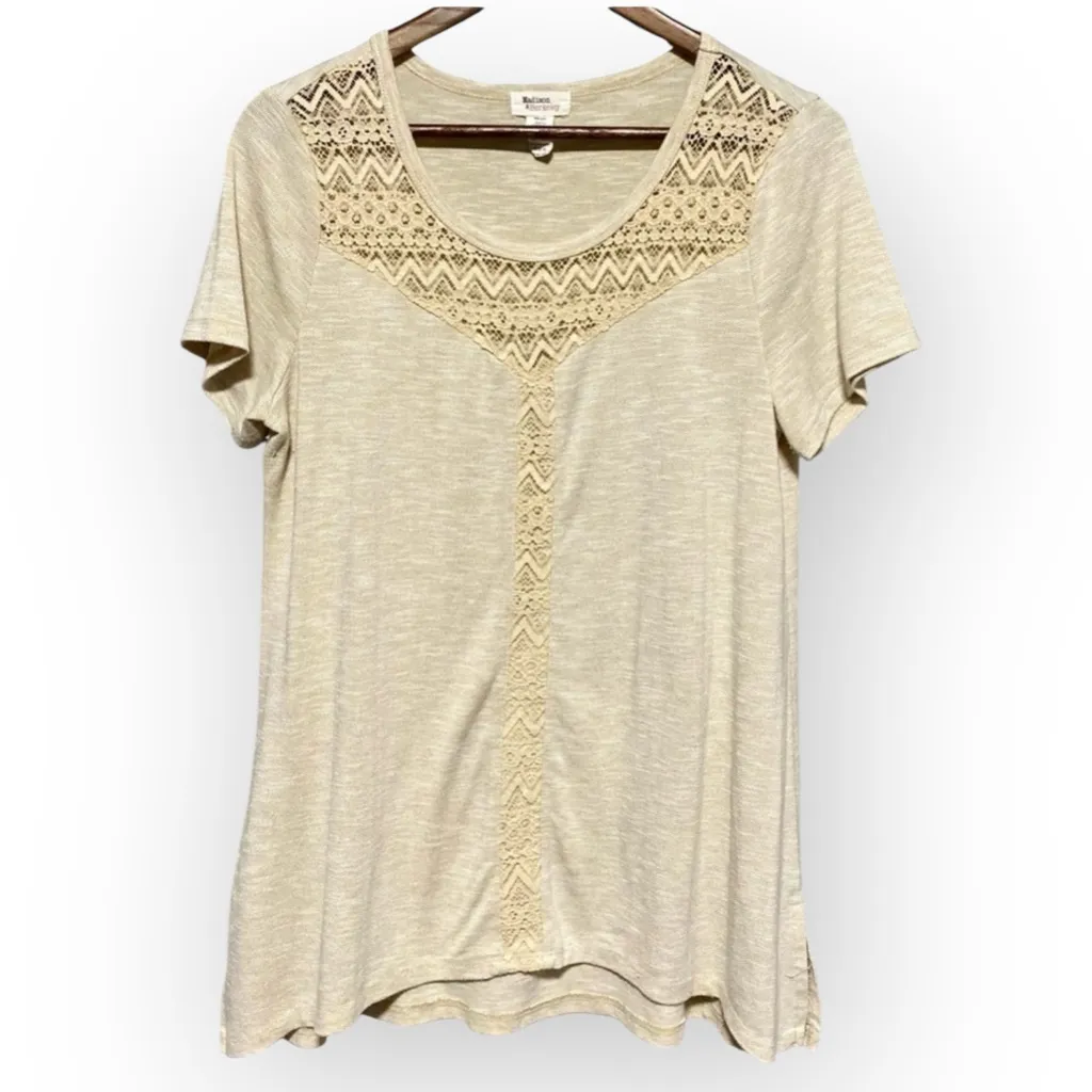 Madison & Berkeley Tan Heather Knit Textured Tunic Size M - Image 2