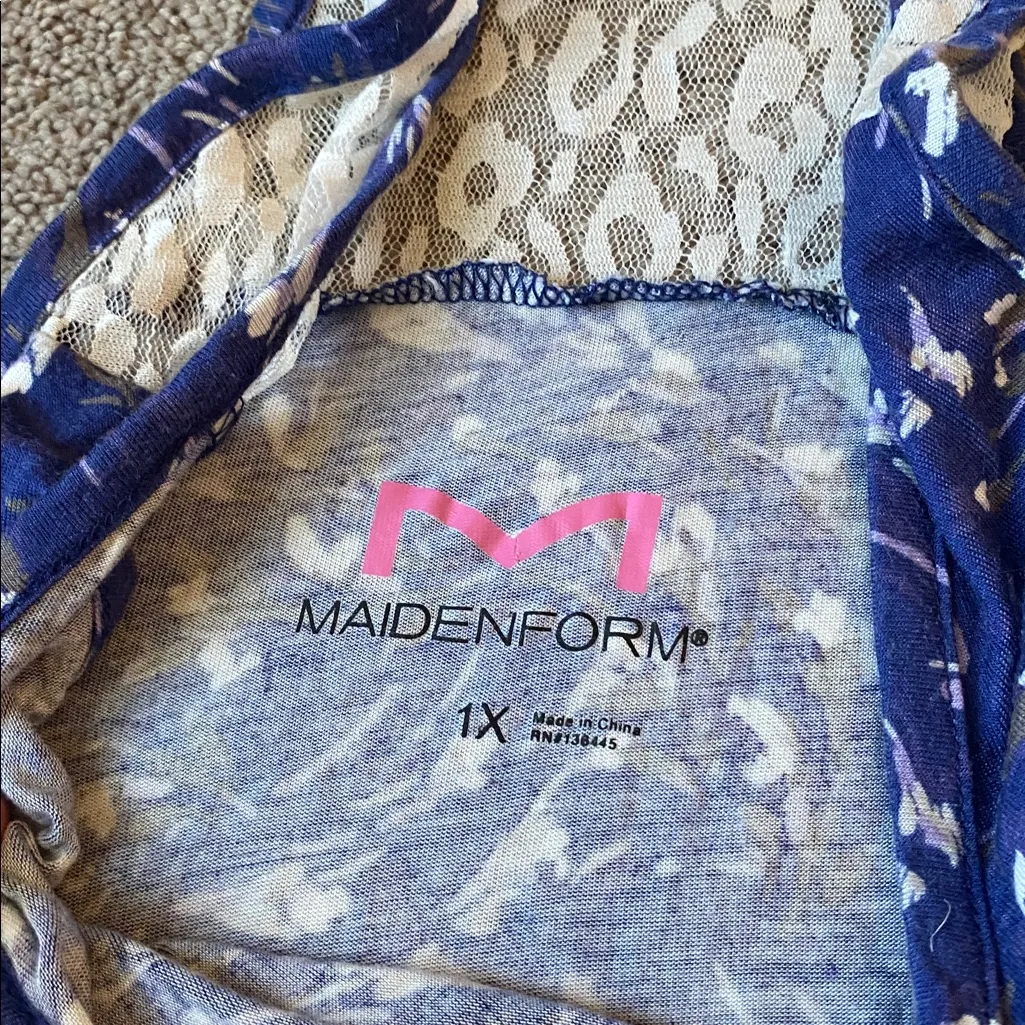 Maidenform Blue Two Piece Pajama Set SIZE 1X - Image 4