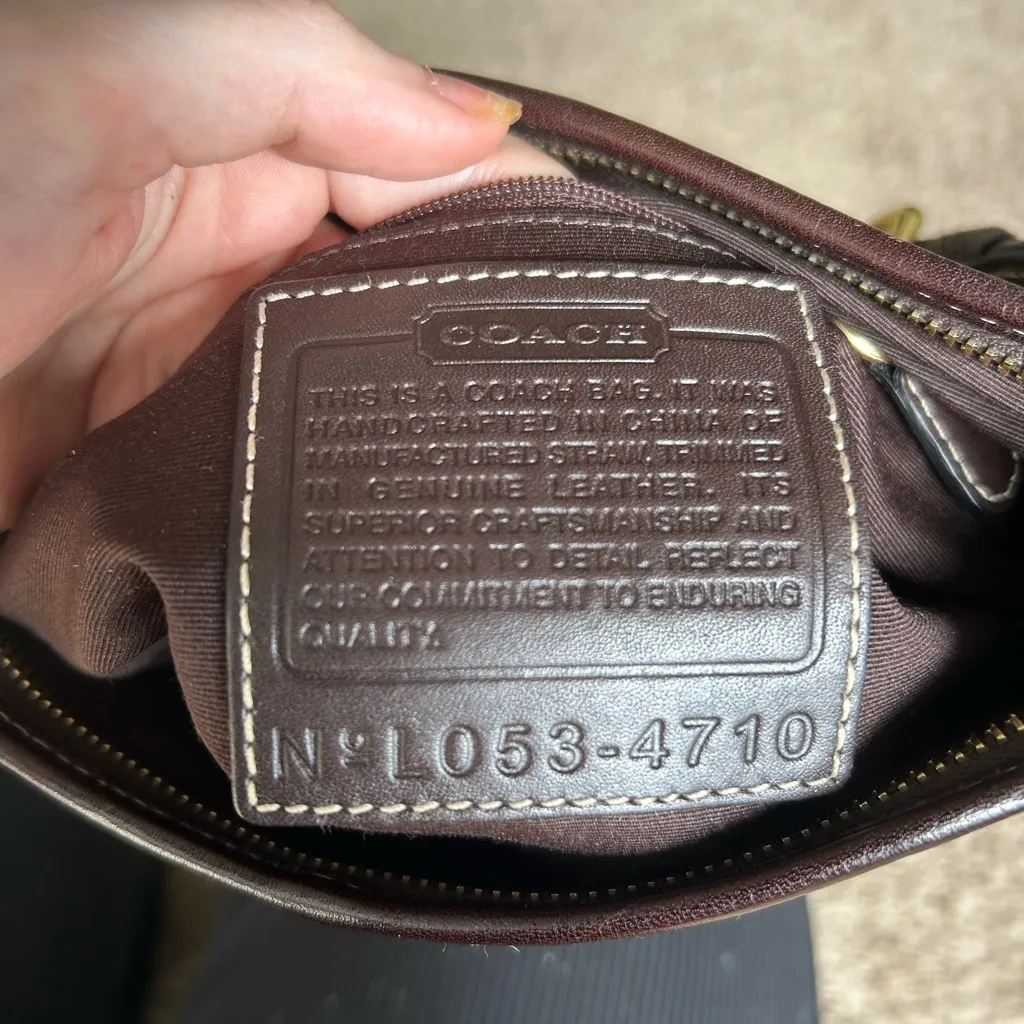 Coach Tan and Brown Angora Shoulder Bag - Image 5