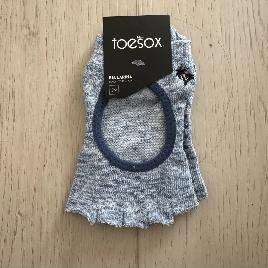 ToeSox Ballerina Half Toe Grip Socks in Deep Sea Size Small NWT Blue - Image 2