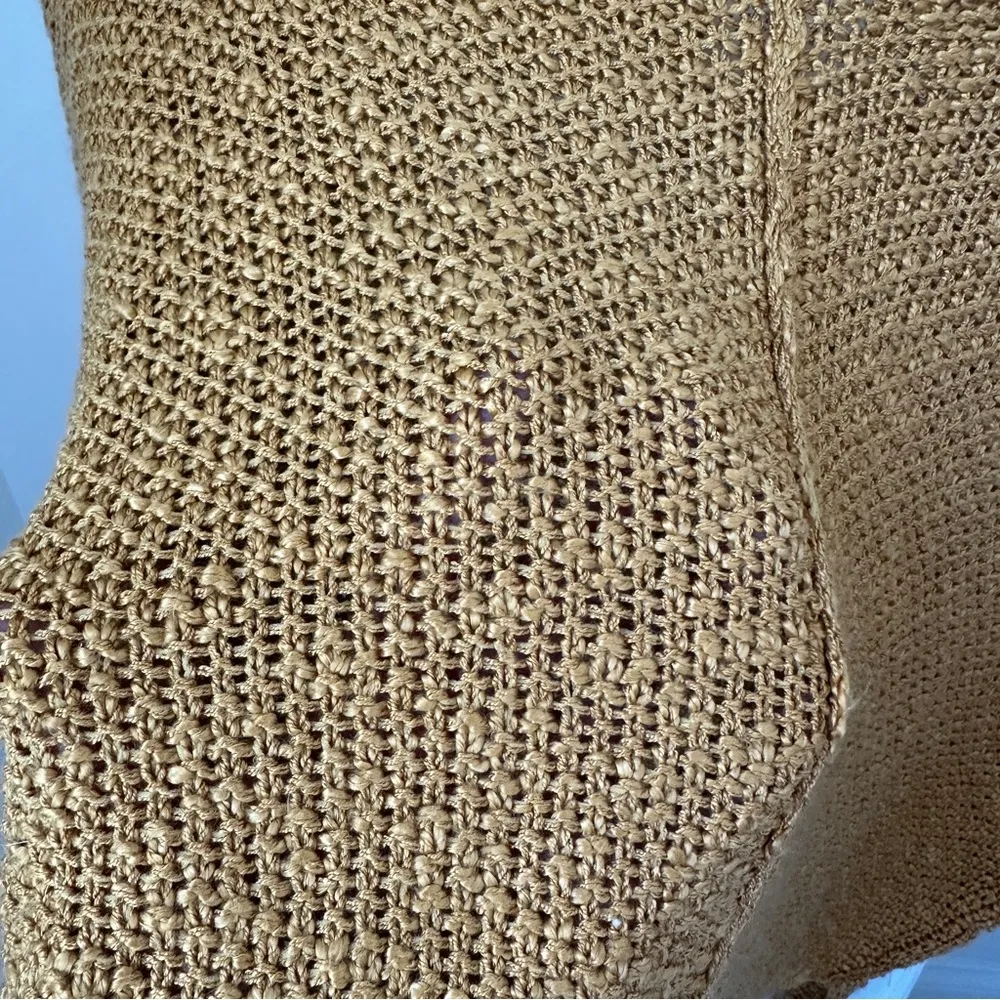 Rip Curl Mustard Crew Neck Sweater with Ribbed Texture Size Small - Image 8