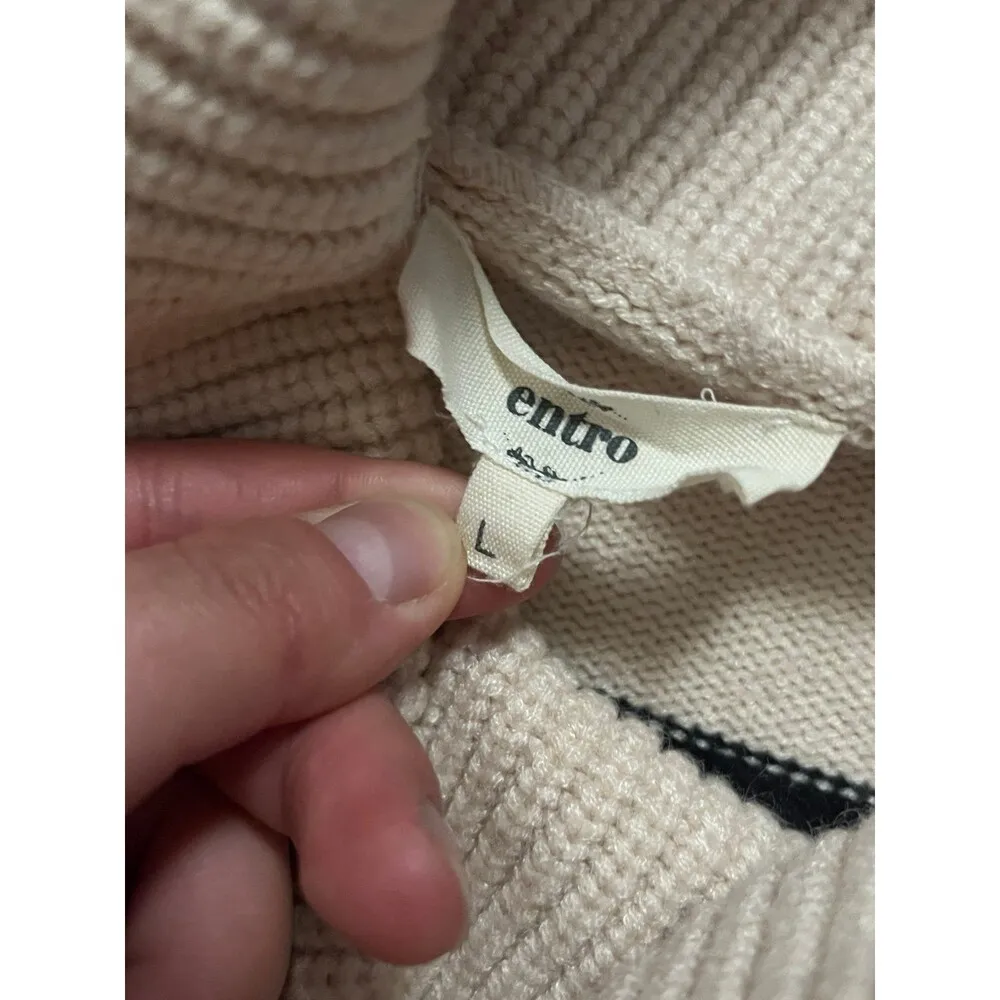 Striped knit turtleneck sweater - Image 3