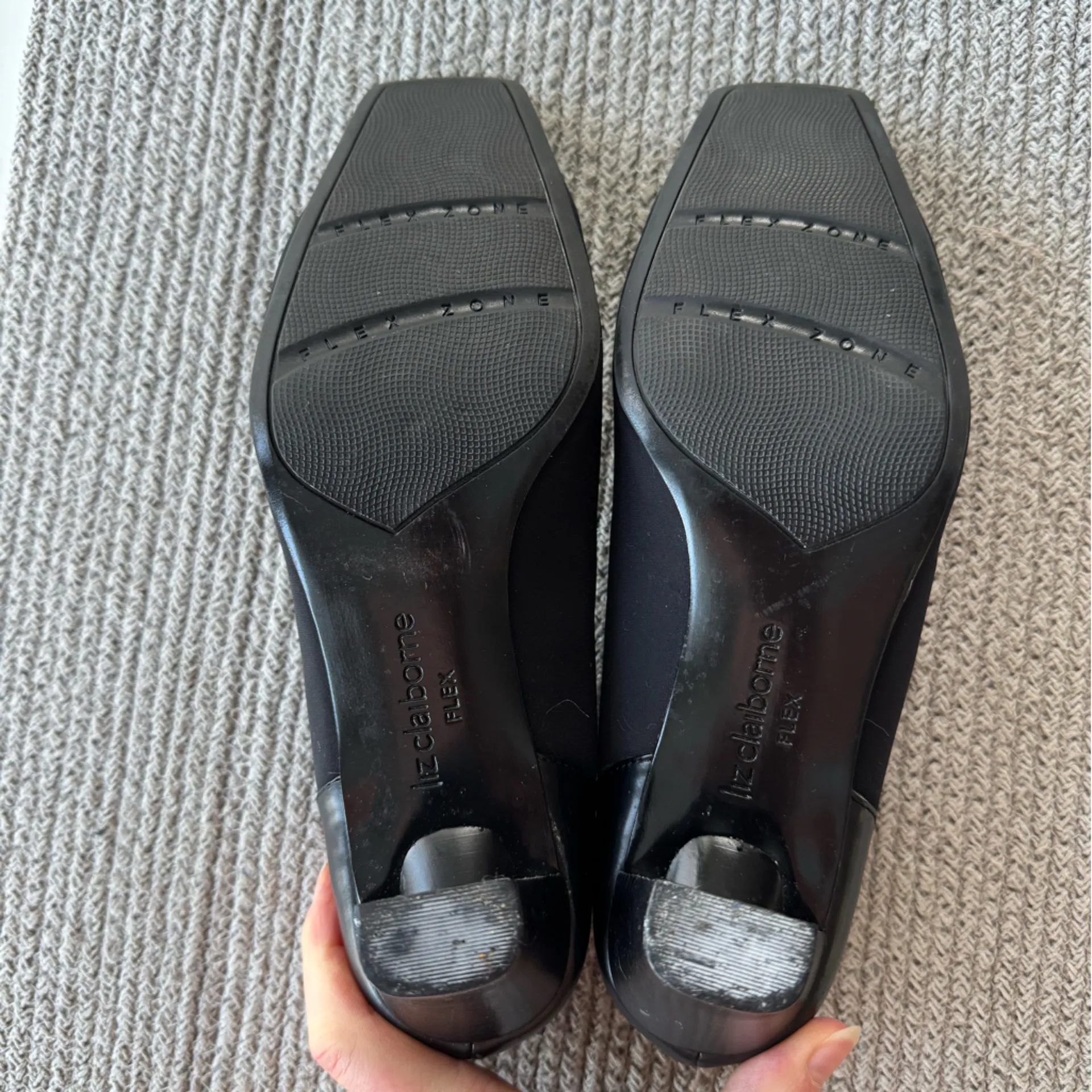 Vtg 90s Liz Claiborne Flex Bravo Black Block Heel Square Toe Pumps Dress Shoes 8 - Image 9