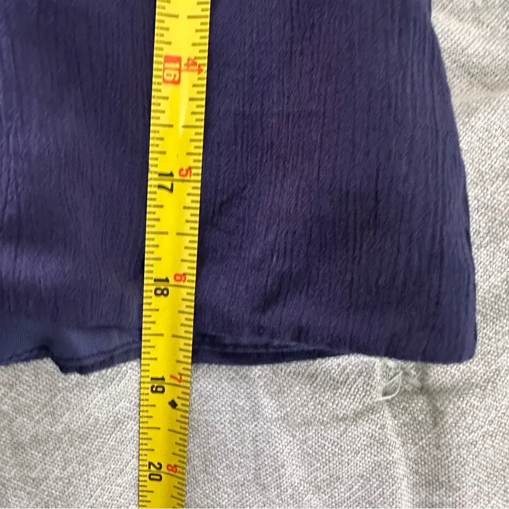 Anthropologie Hutch Navy Blue Reni Blouse Size L - Image 7