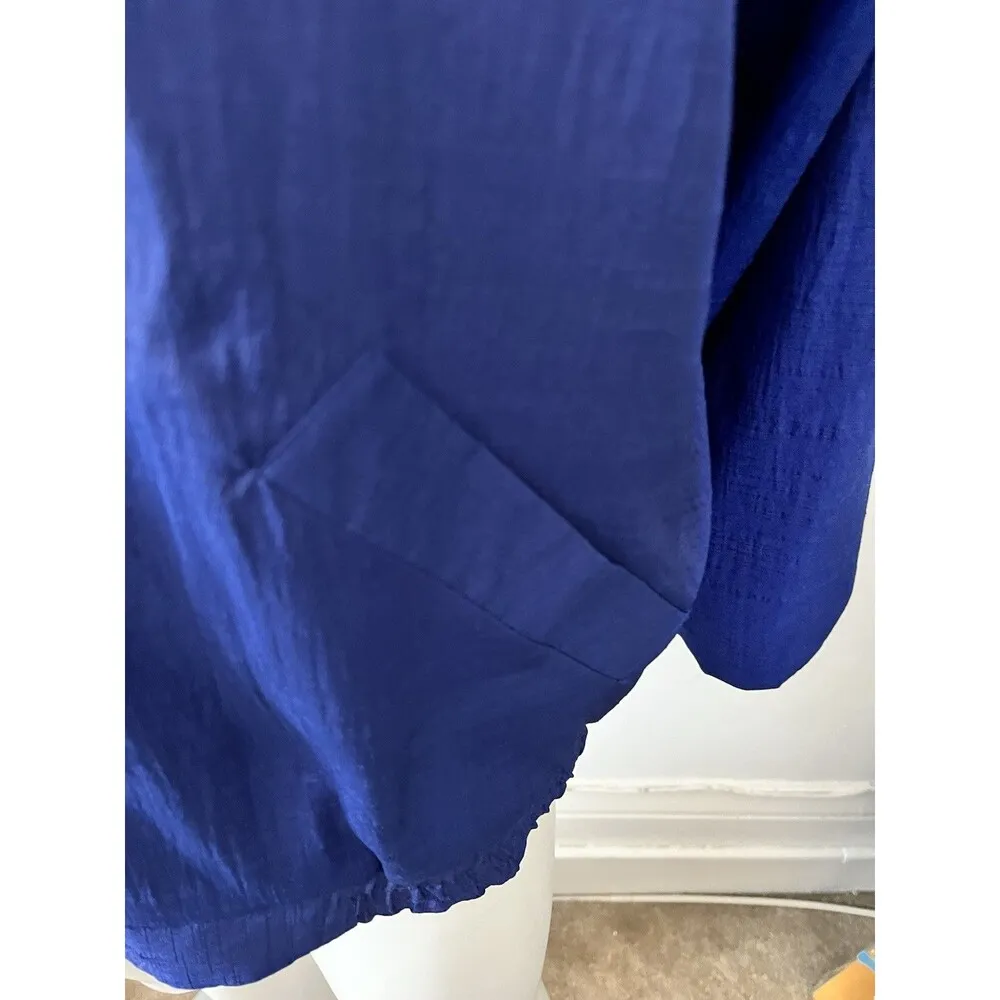 Vintage 80s 90s Reversible Oversized Purple Pink Paint Swirl Bomber Jacket Large - Image 12