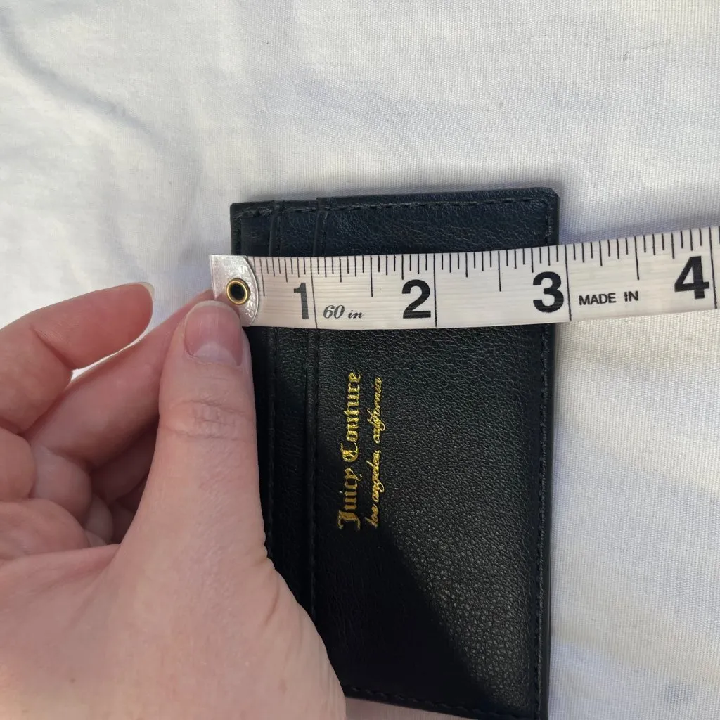 Juicy Couture Black Faux Leather Card Holder Wallet - Image 6