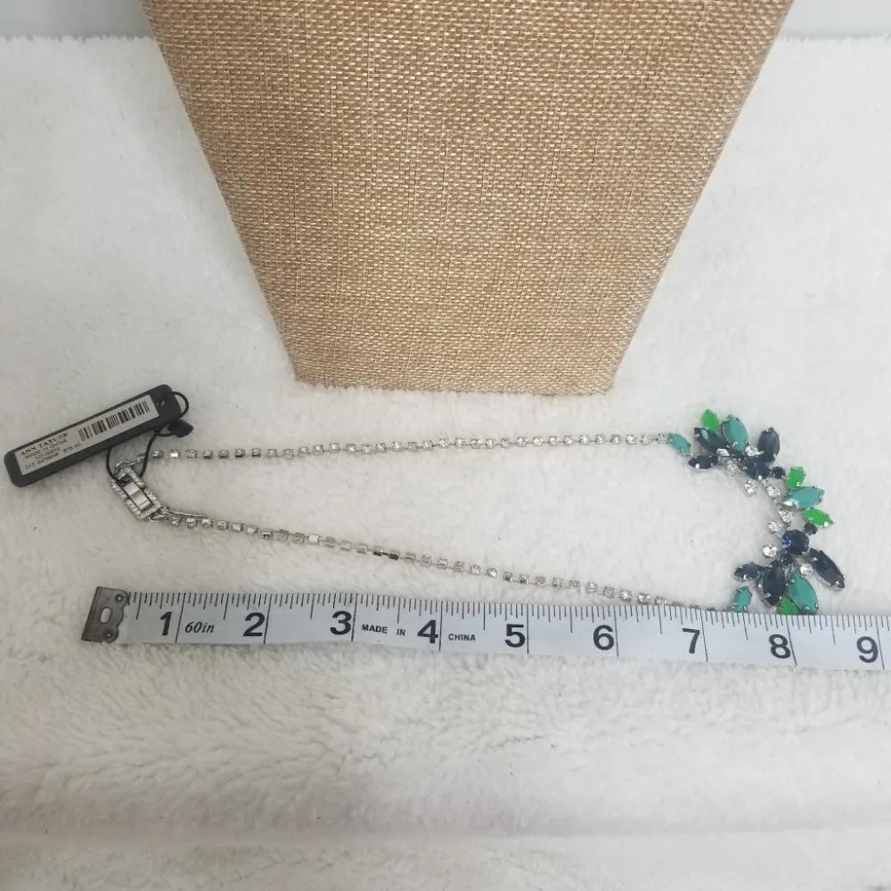 Ann Taylor rhinestone statement necklace - Image 3