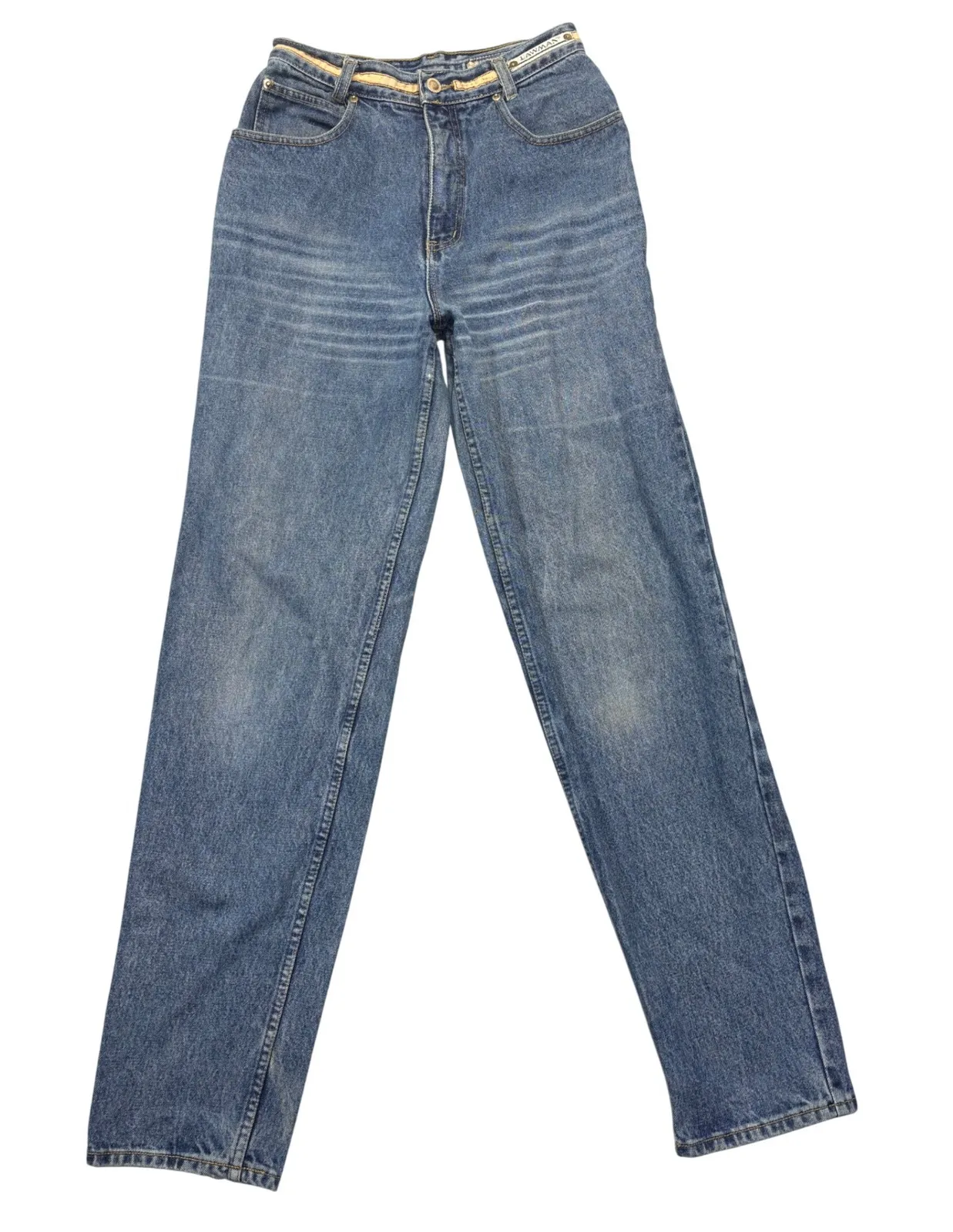 Lawman Vintage Jeans Womens Size 7 Blue Denim Straight Leg High Rise Waist - Image 1