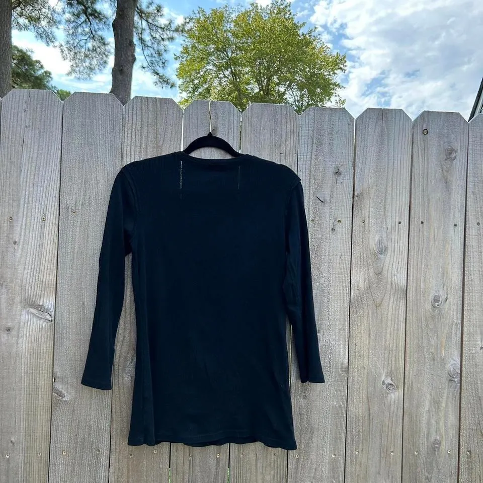 Black long sleeve Whimsygoth Y2k top by meworld‎ size large - Image 6