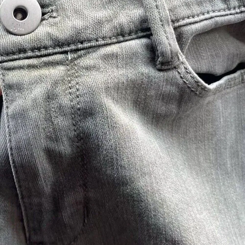 J Jill Denim Jeans Womens 8P Green Authentic Fit Cropped Raw Hem Stretch Sz 8 P - Image 11