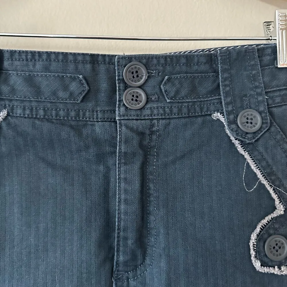 Marc Jacobs Navy Micro Stripe Mini Skirt Size 6 - Image 3