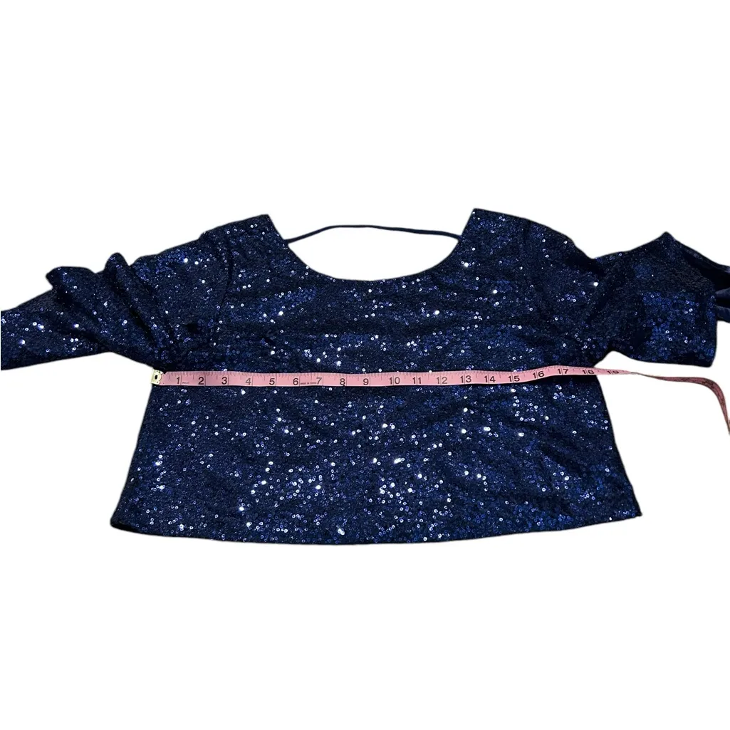 Cecico 3/$15  cropped sequin top - Image 3